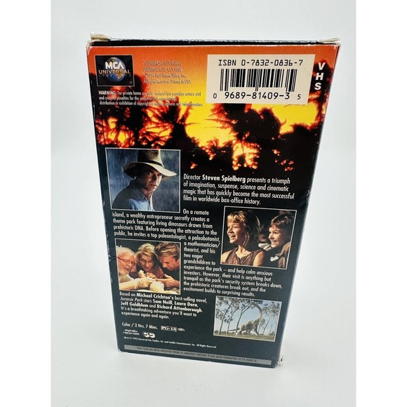 Jurassic Park by Steven Spielberg (VHS, 1993) - Picture 3 of 4